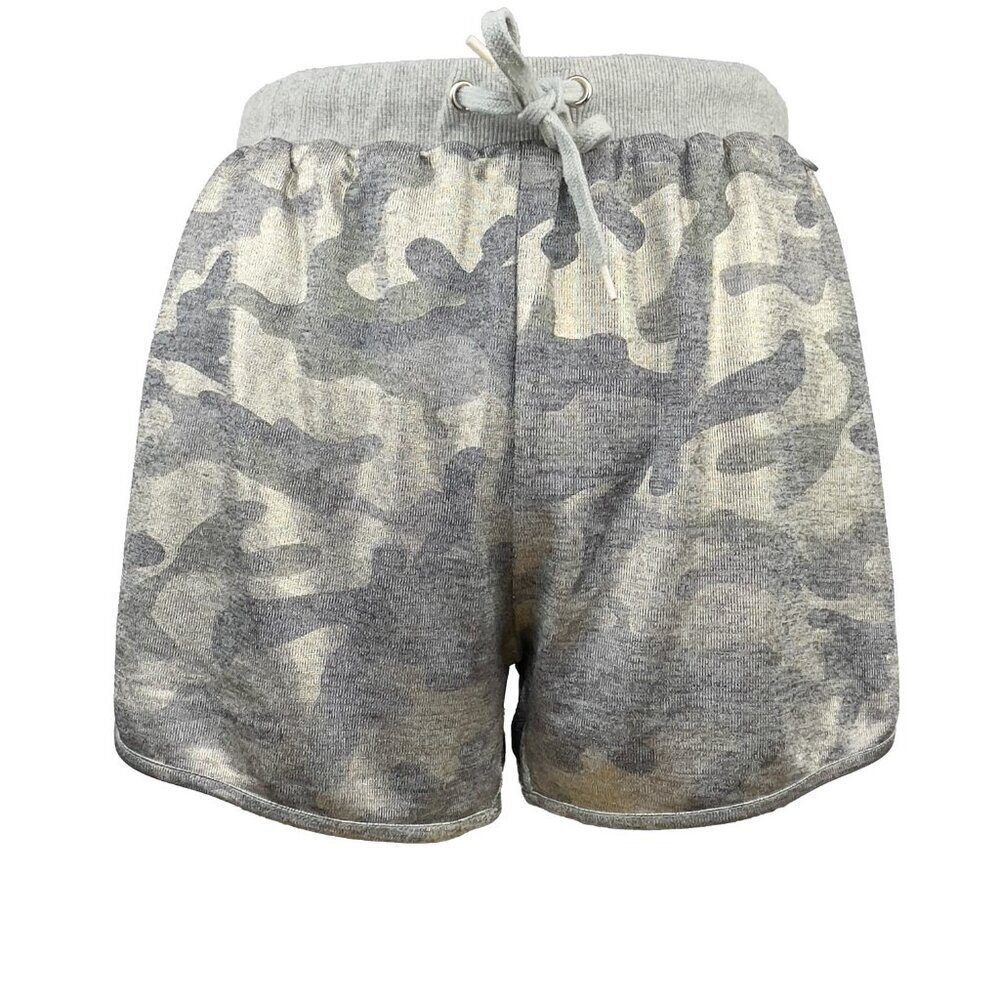 RUDSAK Knitted Camo Shiny Designer Boxing Athletic High-Waist Gray Gold Shorts M